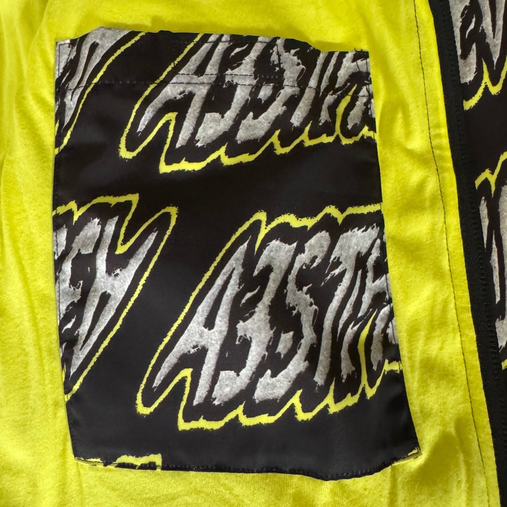 Diesel Black and Yellow Graphic Windbreaker with Hood size L - Picture 8 of 12
